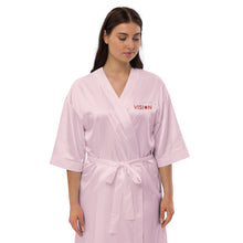 Load image into Gallery viewer, Vision//Satin Robe//White Logo