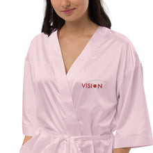 Load image into Gallery viewer, Vision//Satin Robe//White Logo