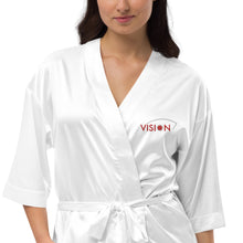Load image into Gallery viewer, Vision//Satin Robe//White Logo