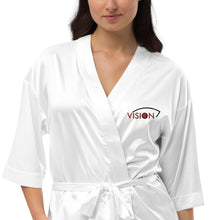 Load image into Gallery viewer, Vision//Satin Robe//Black Logo