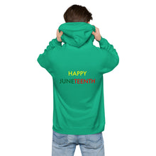 Load image into Gallery viewer, Juneteenth//Unisex fleece hoodie