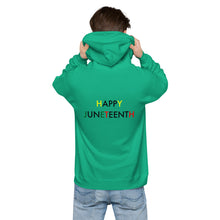 Load image into Gallery viewer, Juneteenth//Unisex fleece hoodie