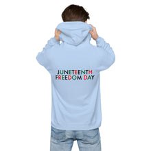 Load image into Gallery viewer, Juneteenth//Unisex fleece hoodie