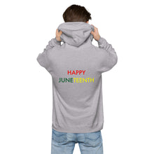 Load image into Gallery viewer, Juneteenth//Unisex fleece hoodie