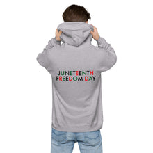 Load image into Gallery viewer, Juneteenth//Unisex fleece hoodie