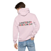Load image into Gallery viewer, Juneteenth//Unisex fleece hoodie