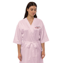 Load image into Gallery viewer, Vision//Satin Robe//Black Logo

