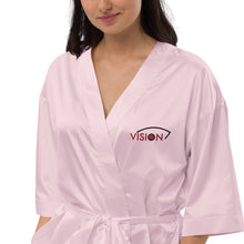 Load image into Gallery viewer, Vision//Satin Robe//Black Logo
