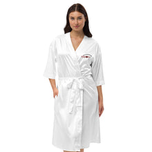 Load image into Gallery viewer, Vision//Satin Robe//Black Logo

