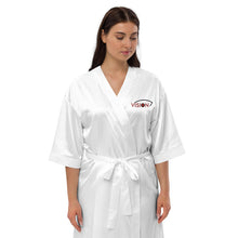 Load image into Gallery viewer, Vision//Satin Robe//Black Logo
