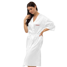 Load image into Gallery viewer, Vision//Satin Robe//White Logo
