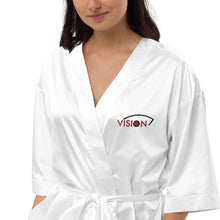 Load image into Gallery viewer, Vision//Satin Robe//Black Logo
