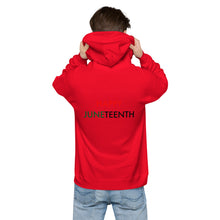 Load image into Gallery viewer, Juneteenth//Unisex fleece hoodie
