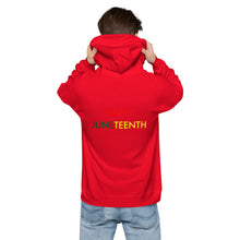 Load image into Gallery viewer, Juneteenth//Unisex fleece hoodie
