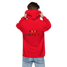 Load image into Gallery viewer, Juneteenth//Unisex fleece hoodie
