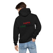 Load image into Gallery viewer, Juneteenth//Unisex fleece hoodie
