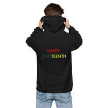 Load image into Gallery viewer, Juneteenth//Unisex fleece hoodie
