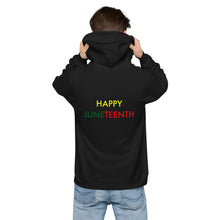 Load image into Gallery viewer, Juneteenth//Unisex fleece hoodie
