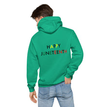 Load image into Gallery viewer, Juneteenth//Unisex fleece hoodie
