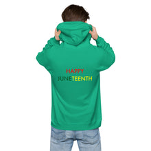 Load image into Gallery viewer, Juneteenth//Unisex fleece hoodie
