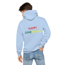 Load image into Gallery viewer, Juneteenth//Unisex fleece hoodie
