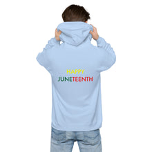 Load image into Gallery viewer, Juneteenth//Unisex fleece hoodie
