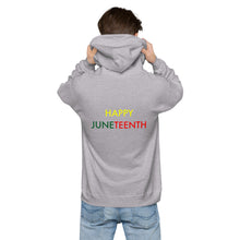 Load image into Gallery viewer, Juneteenth//Unisex fleece hoodie
