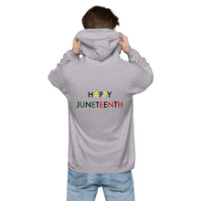 Load image into Gallery viewer, Juneteenth//Unisex fleece hoodie
