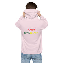 Load image into Gallery viewer, Juneteenth//Unisex fleece hoodie
