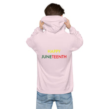 Load image into Gallery viewer, Juneteenth//Unisex fleece hoodie

