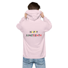 Load image into Gallery viewer, Juneteenth//Unisex fleece hoodie

