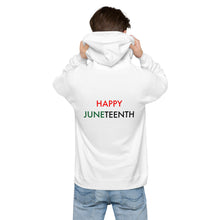 Load image into Gallery viewer, Juneteenth//Unisex fleece hoodie
