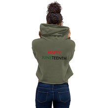 Load image into Gallery viewer, Juneteenth//Crop Hoodie
