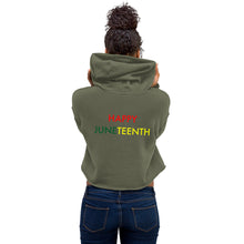 Load image into Gallery viewer, Juneteenth//Crop Hoodie
