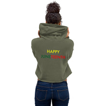 Load image into Gallery viewer, Juneteenth//Crop Hoodie
