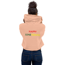 Load image into Gallery viewer, Juneteenth//Crop Hoodie
