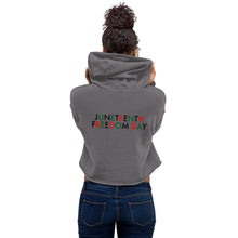 Load image into Gallery viewer, Juneteenth//Crop Hoodie
